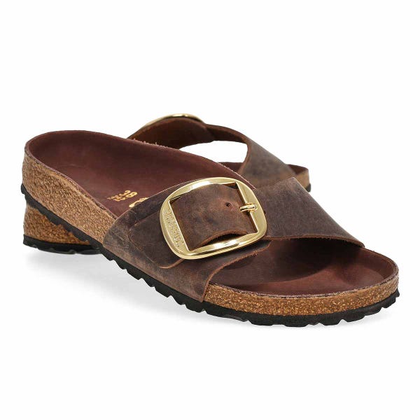 Sandales étroites à grosse boucle MADRID BIG BUCKLE, havane, femmes