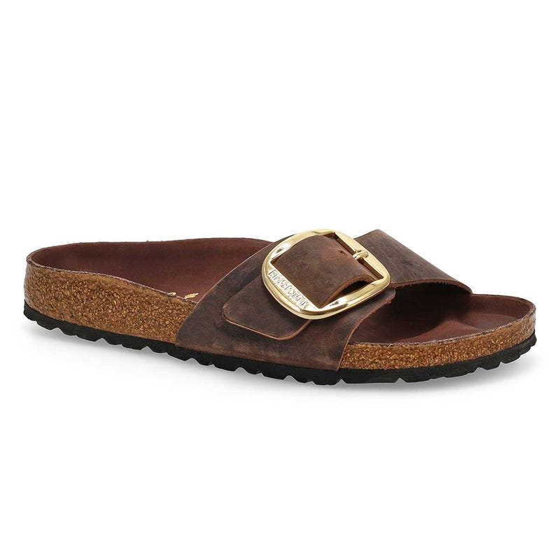 Sandales étroites à grosse boucle MADRID BIG BUCKLE, havane, femmes