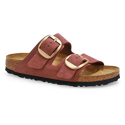 Sandale étroite à 2 brides Arizona Big Buckle pour femme - Poivre