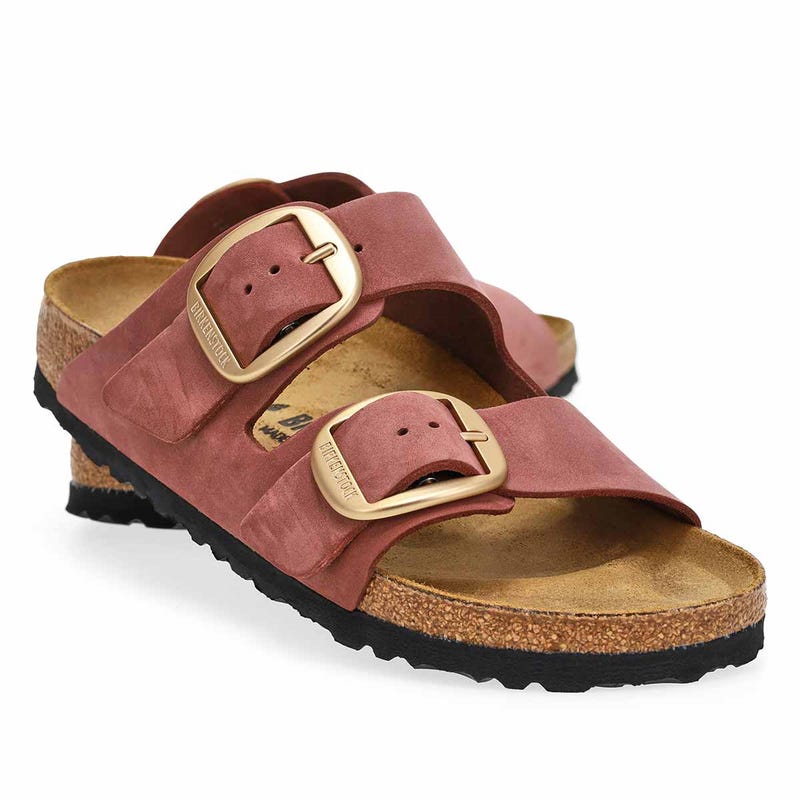 Women's  Arizona Big Buckle 2 Strap Narrow Sandal -  Pepper