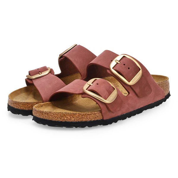 Women's  Arizona Big Buckle 2 Strap Narrow Sandal -  Pepper