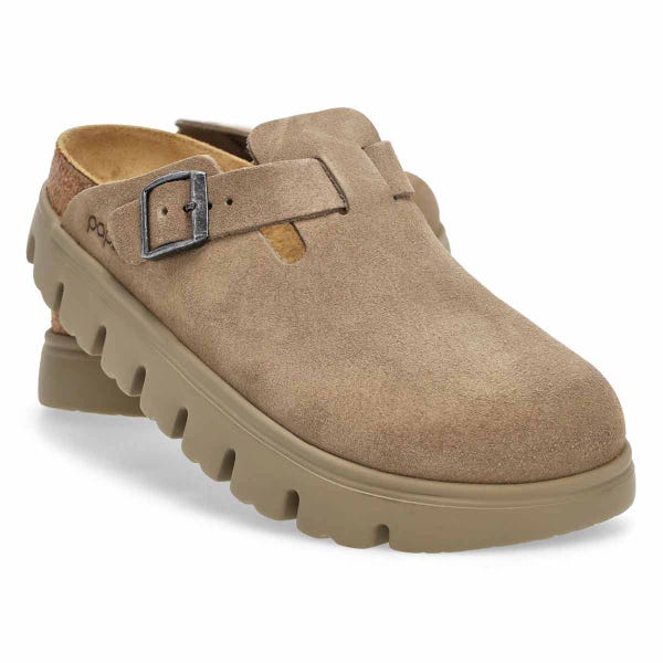 Boston Chunky Platform Narrow Clog - Taupe