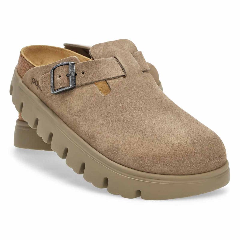 Boston Chunky Platform Narrow Clog - Taupe