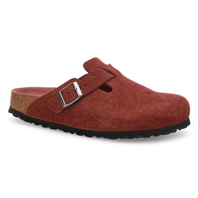 Lds Boston Soft Footbed Narrow Clog - Pepper Suede Tonal