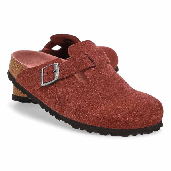 Women's  Boston Soft Footbed Narrow Clog - Pepper Suede Tonal