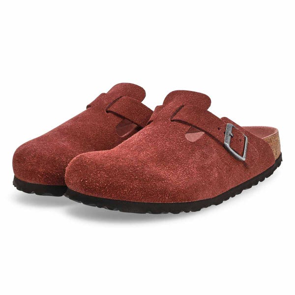 Women's  Boston Soft Footbed Narrow Clog - Pepper Suede Tonal