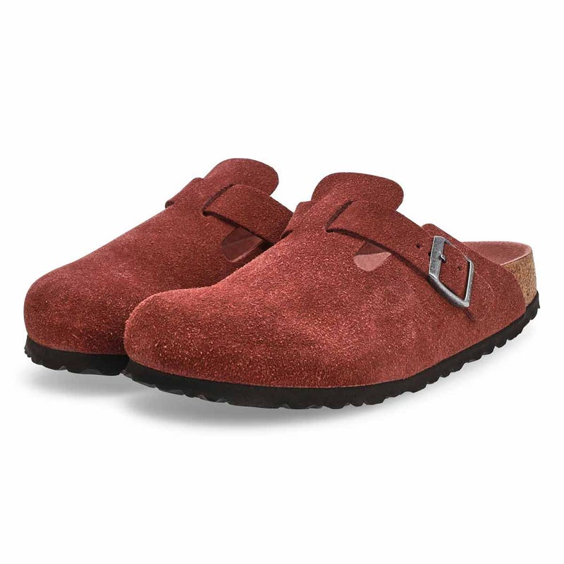 Women's  Boston Soft Footbed Narrow Clog - Pepper Suede Tonal
