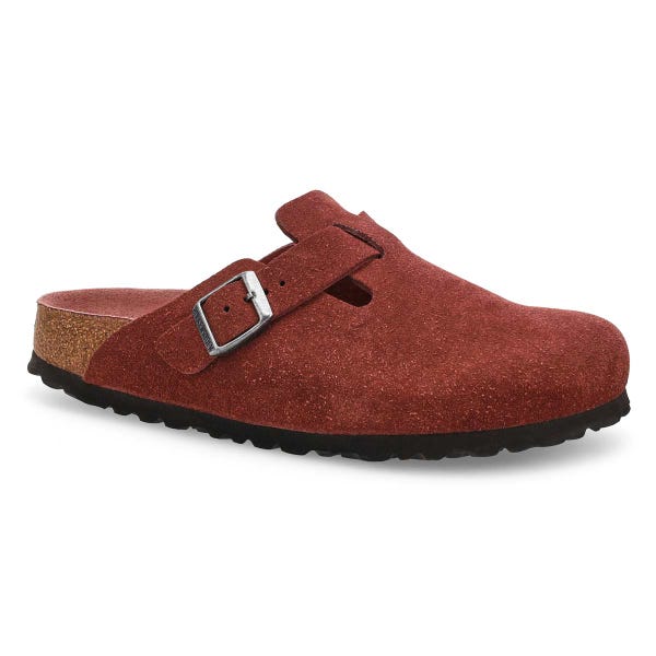 Women's  Boston Soft Footbed Narrow Clog - Pepper Suede Tonal