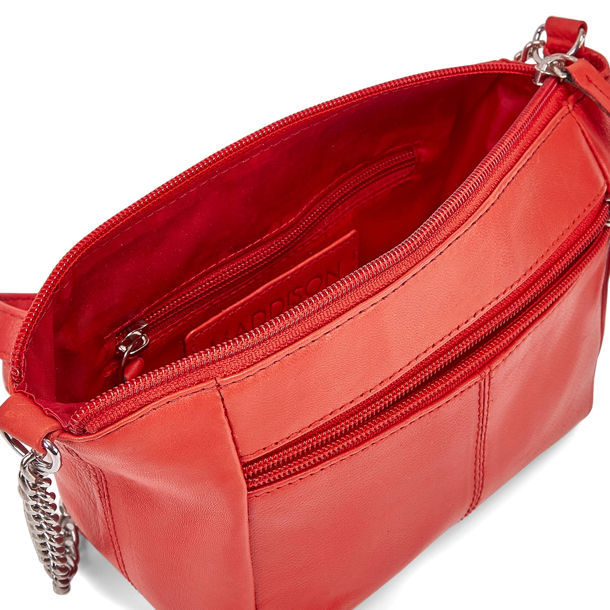 Women's 1038 red sheep leather crossbody bag