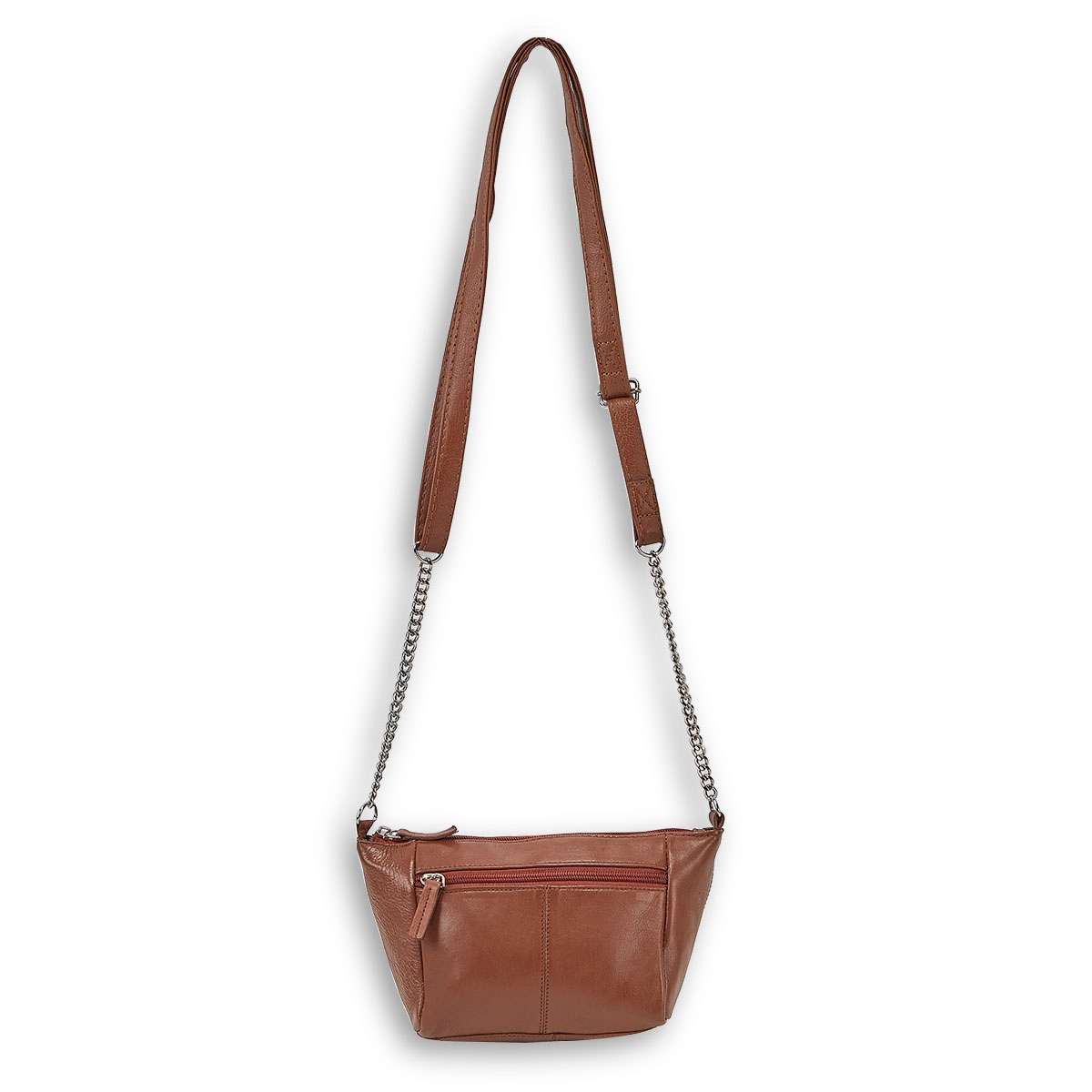 Sac à bandoulière 1038, cuir/mouton havane, femmes