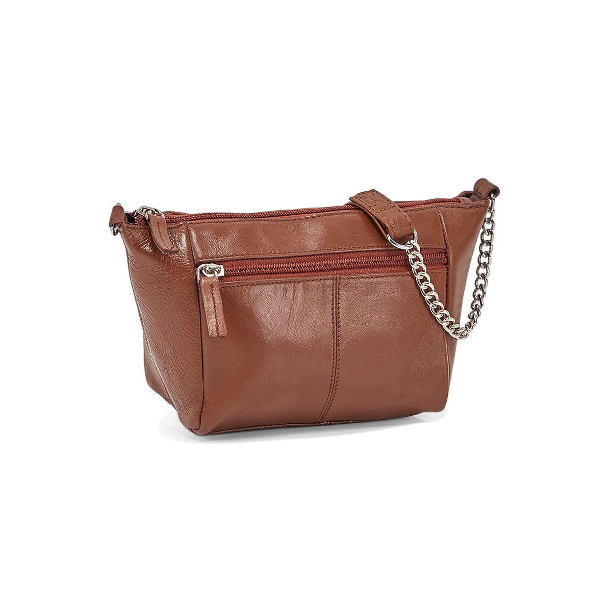 Sac à bandoulière 1038, cuir/mouton havane, femmes