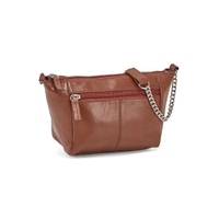 Sac à bandoulière 1038, cuir/mouton havane, femmes