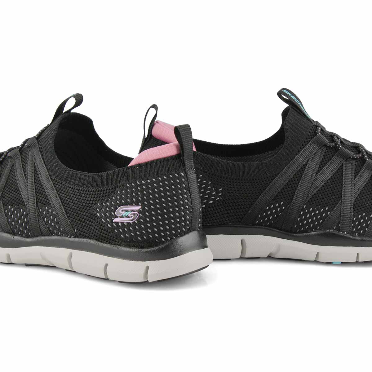 chic black sneakers