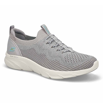 Lds D'Lux Comfort Slip On Sneaker -Grey