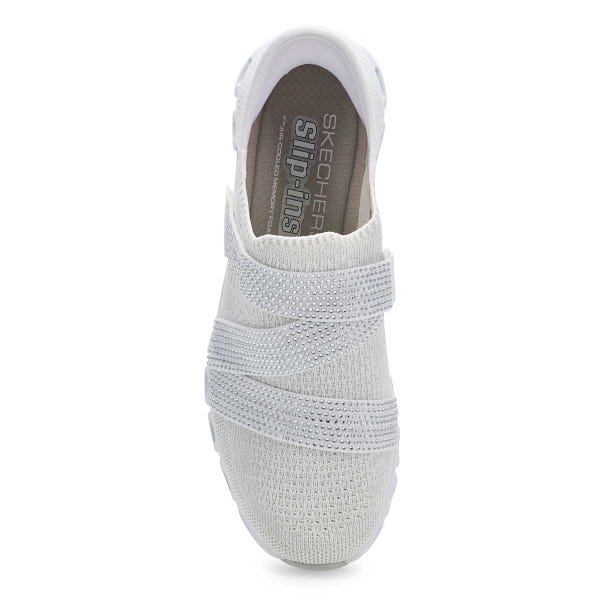 Baskets à enfiler GLIDE-STEP HIGH SHINE SLIP-INS, blanc/argent, femmes