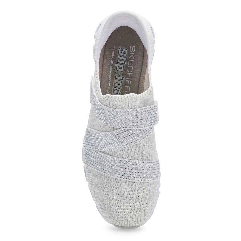 Baskets à enfiler GLIDE-STEP HIGH SHINE SLIP-INS, blanc/argent, femmes