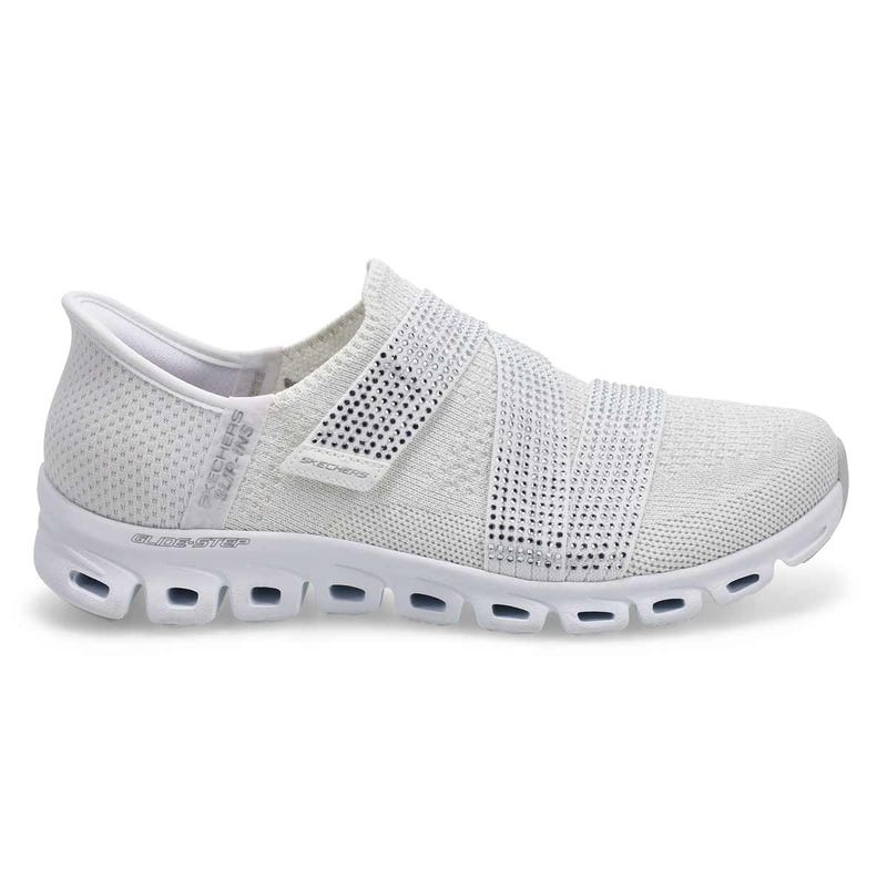Baskets à enfiler GLIDE-STEP HIGH SHINE SLIP-INS, blanc/argent, femmes