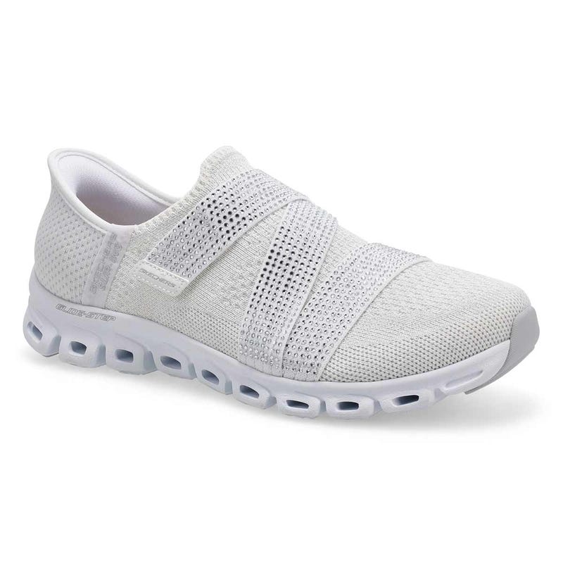 Baskets à enfiler GLIDE-STEP HIGH SHINE SLIP-INS, blanc/argent, femmes