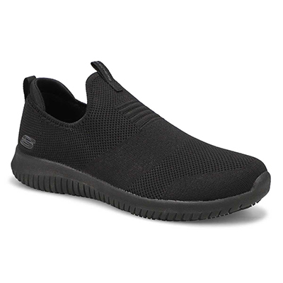 Lds Ultra Flex Slip Resistant Sneaker - Black