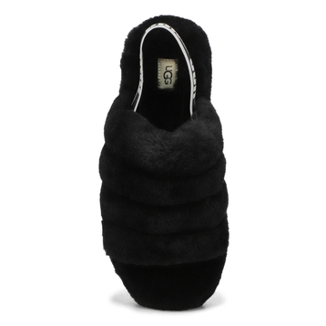 Women's Fluff Yeah Sheepskin Slipper - Black