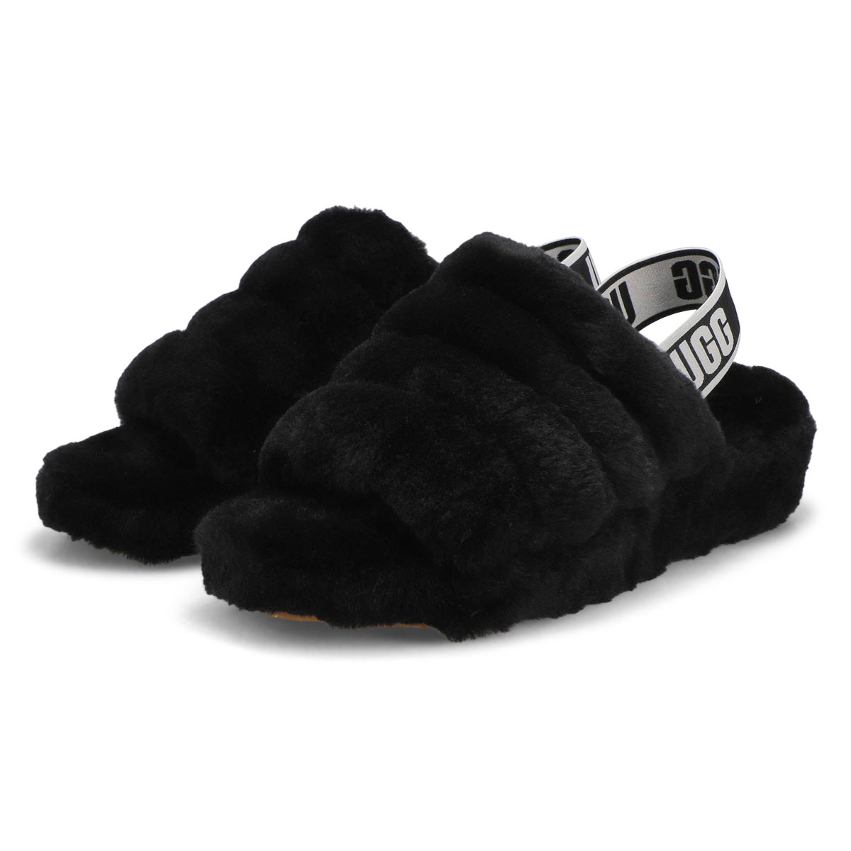 Pantoufles mouton FLUFF YEAH, noir, femmes