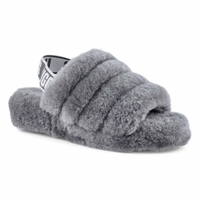 Pantoufle en mouton FLUFF YEAH, anthracite, femmes
