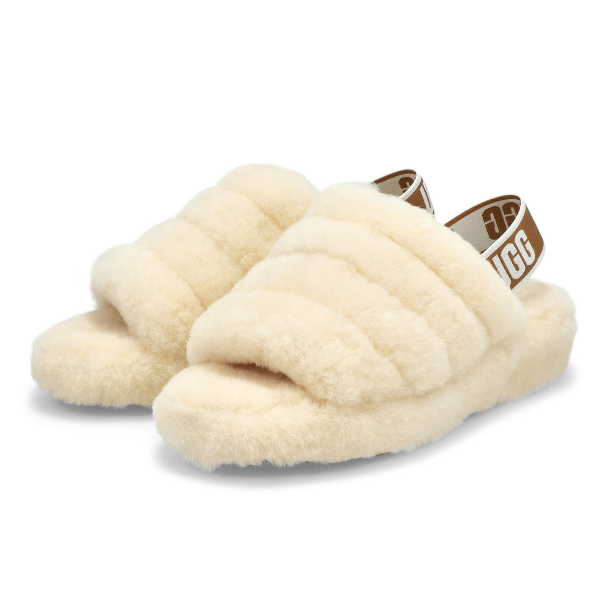 Pantoufle en mouton FLUFF YEAH, écru, femmes