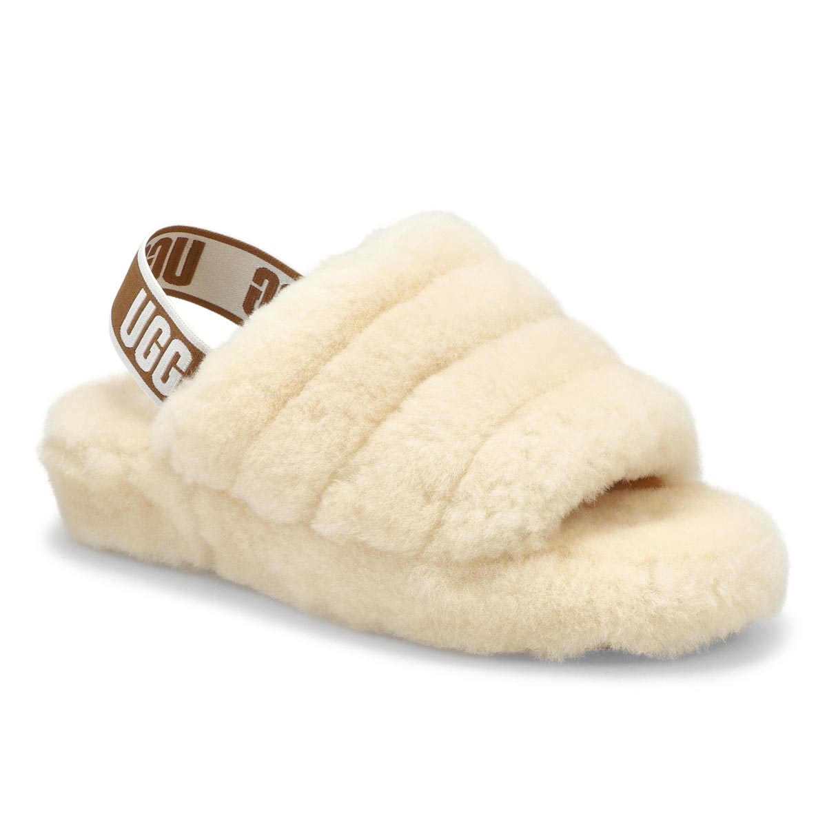 Pantoufle en mouton FLUFF YEAH, écru, femmes