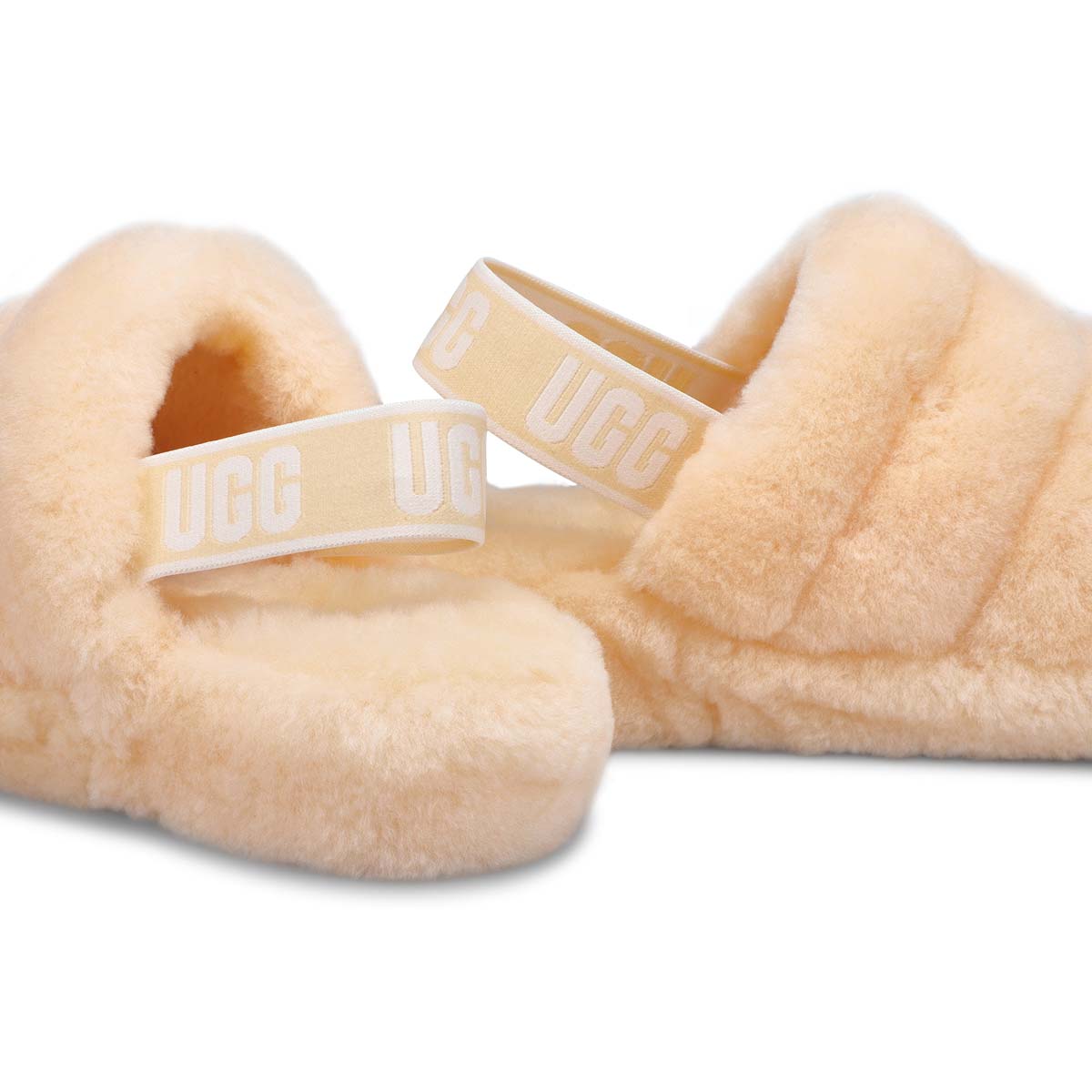 Pantoufle mouton FLUFF YEAH, duvet de pêche, femme