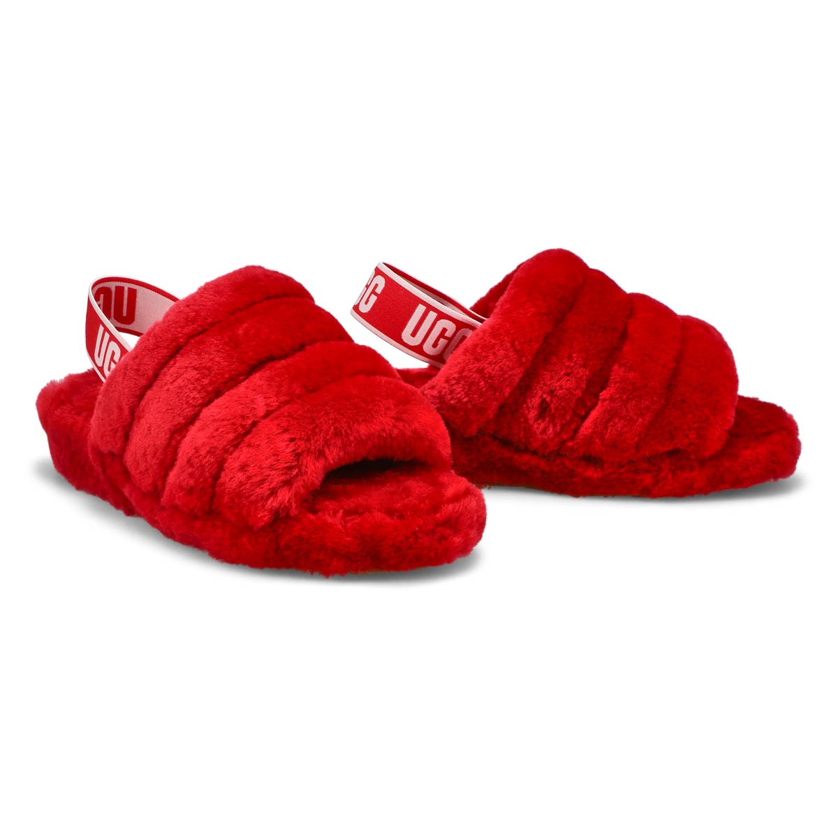 Pantoufle mouton FLUFF YEAH, rouge samba, femmes