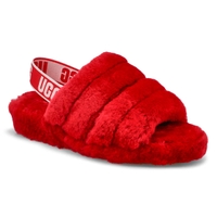 Pantoufle mouton FLUFF YEAH, rouge samba, femmes
