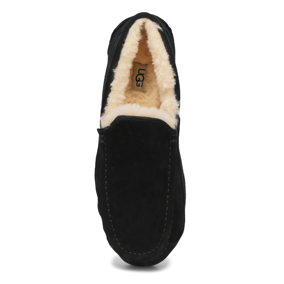 UGG Men's Ascot Sheepskin Slipper - Black | SoftMoc.com