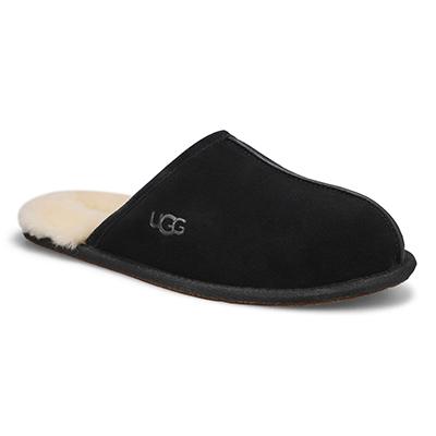 Mns Scuff Sheepskin Slipper - Black