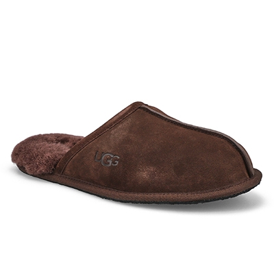 Pantoufle mouton Scuff, poudre de cacao, hommes