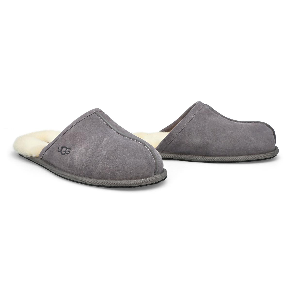 Men's Scuff Sheepskin Slipper -Dark Grey