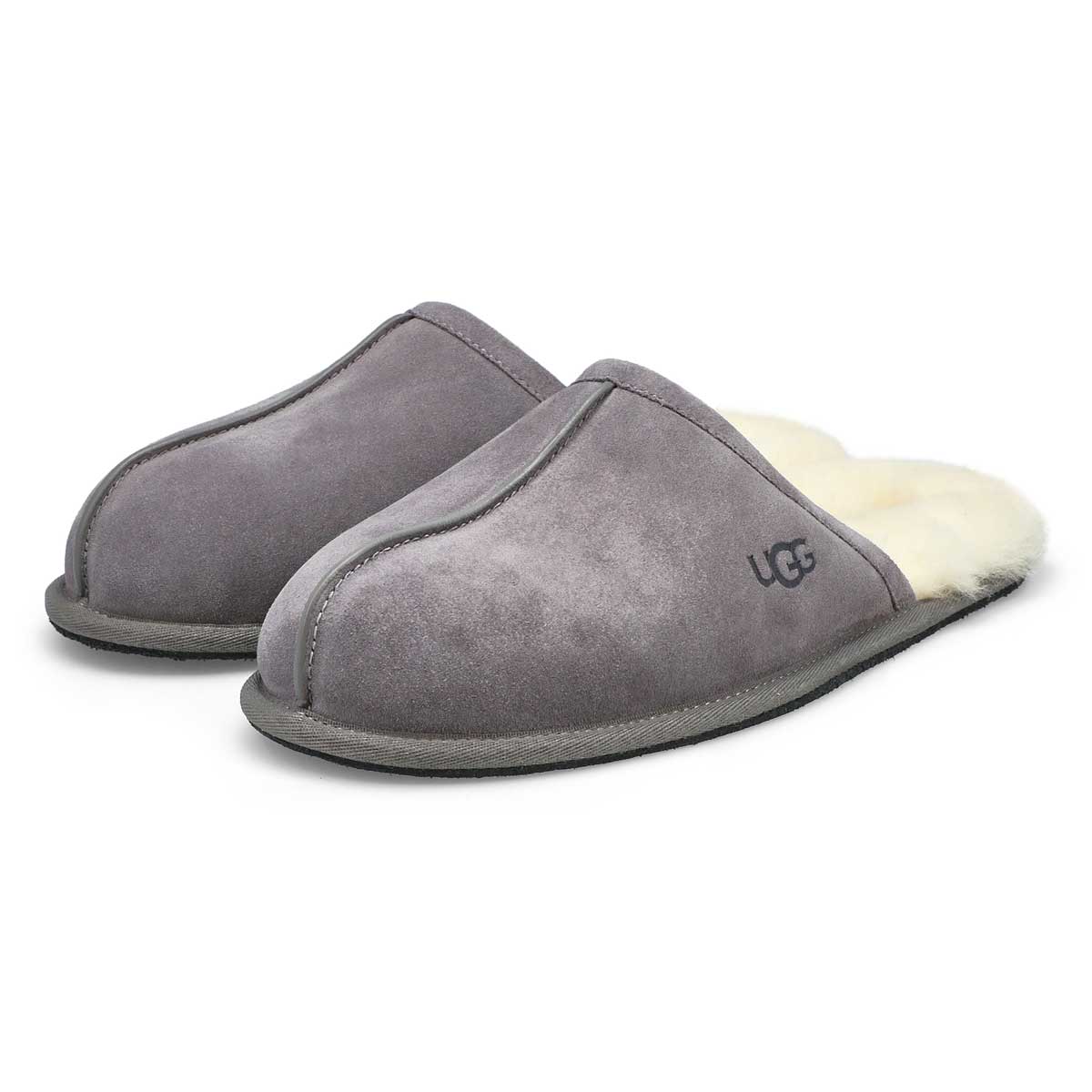 Men's Scuff Sheepskin Slipper -Dark Grey