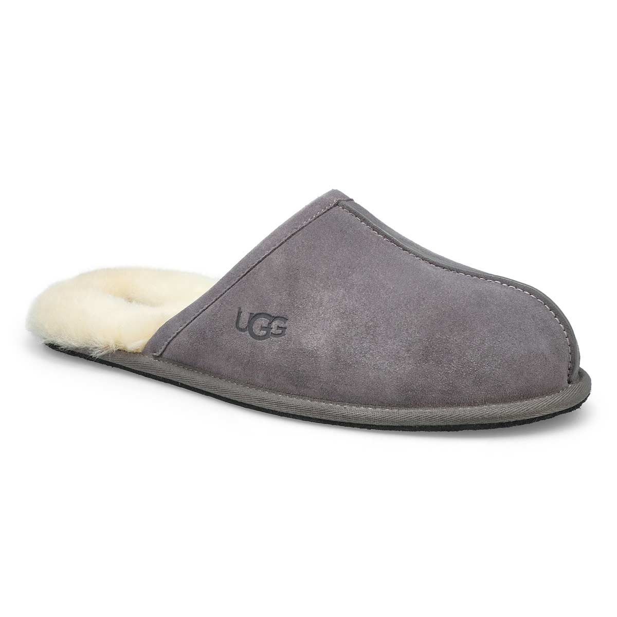 Men's Scuff Sheepskin Slipper -Dark Grey