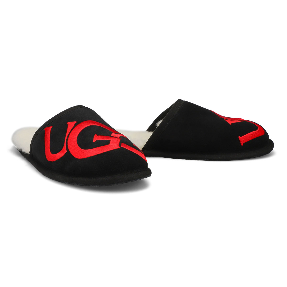 Men's Scuff Logo Slipper - Black