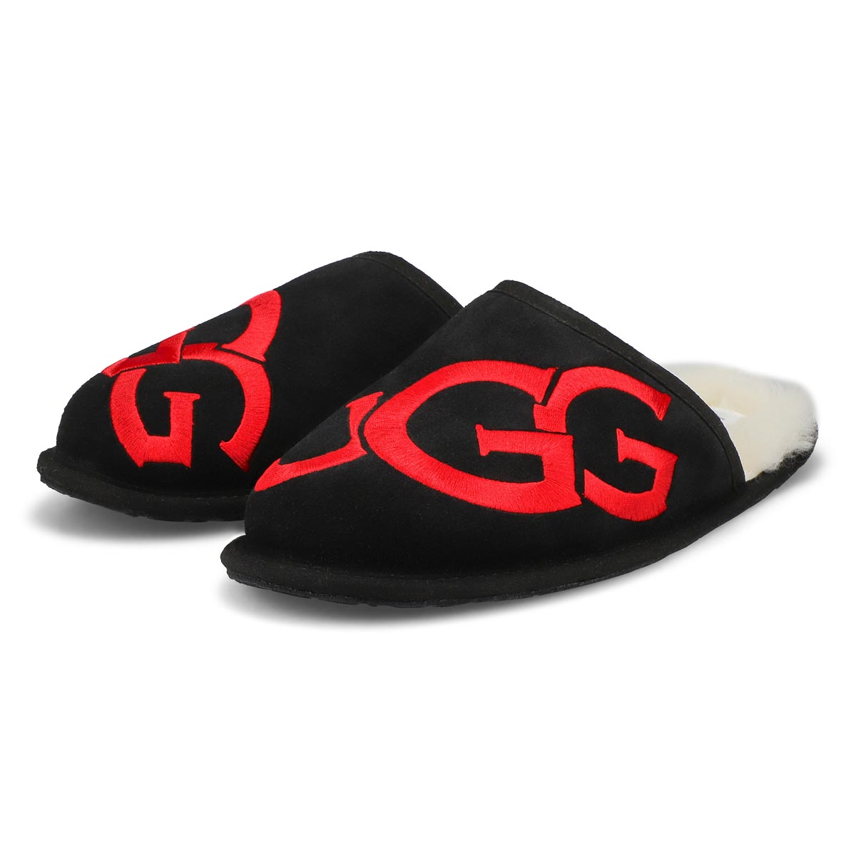 Men's Scuff Logo Slipper - Black