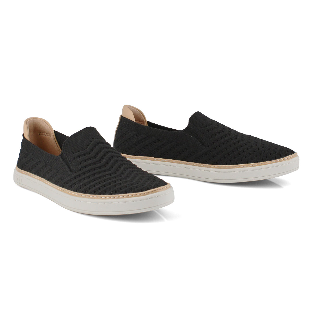 womens black casual slip ons