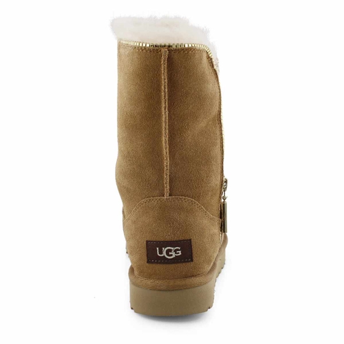 sheepskin boots with zipper