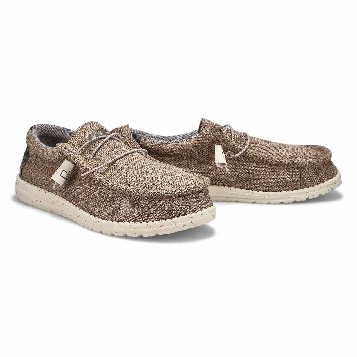 HEYDUDE Mens Wally Stretch Casual Shoe-SandCa | SoftMoc.com