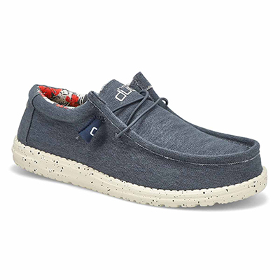 Mns Wally Stretch Casual Shoe-Blue