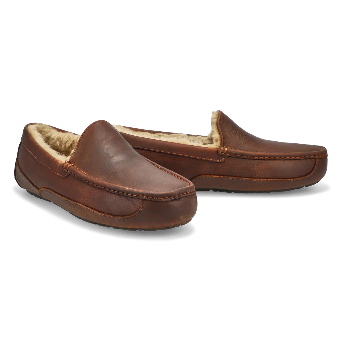 UGG Men's Ascot Sheepskin Slipper - Chestnut | SoftMoc.com