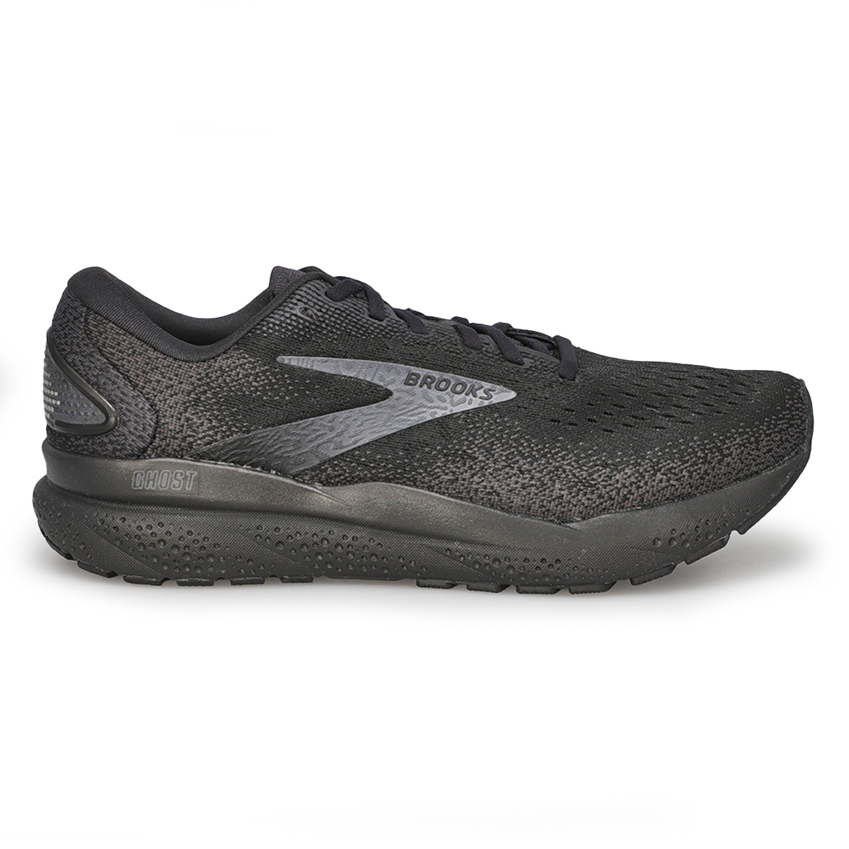 Men's Ghost 16 Lace Up Performance Runner - Black/Black/Ebony