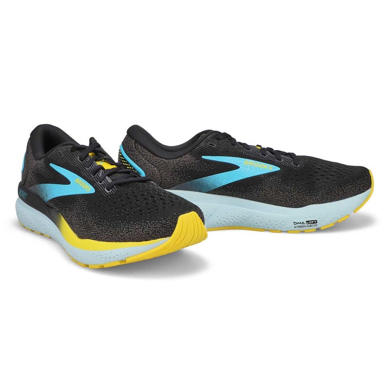 Chaussure de course de performance GHOST 16, noir/fer forgé/bleu, hommes