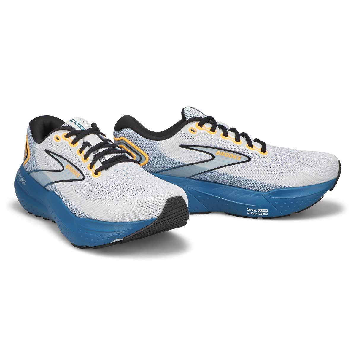 Men's Glycerin 21 Lace Up Performance Runner - White/Sapphire/Orange