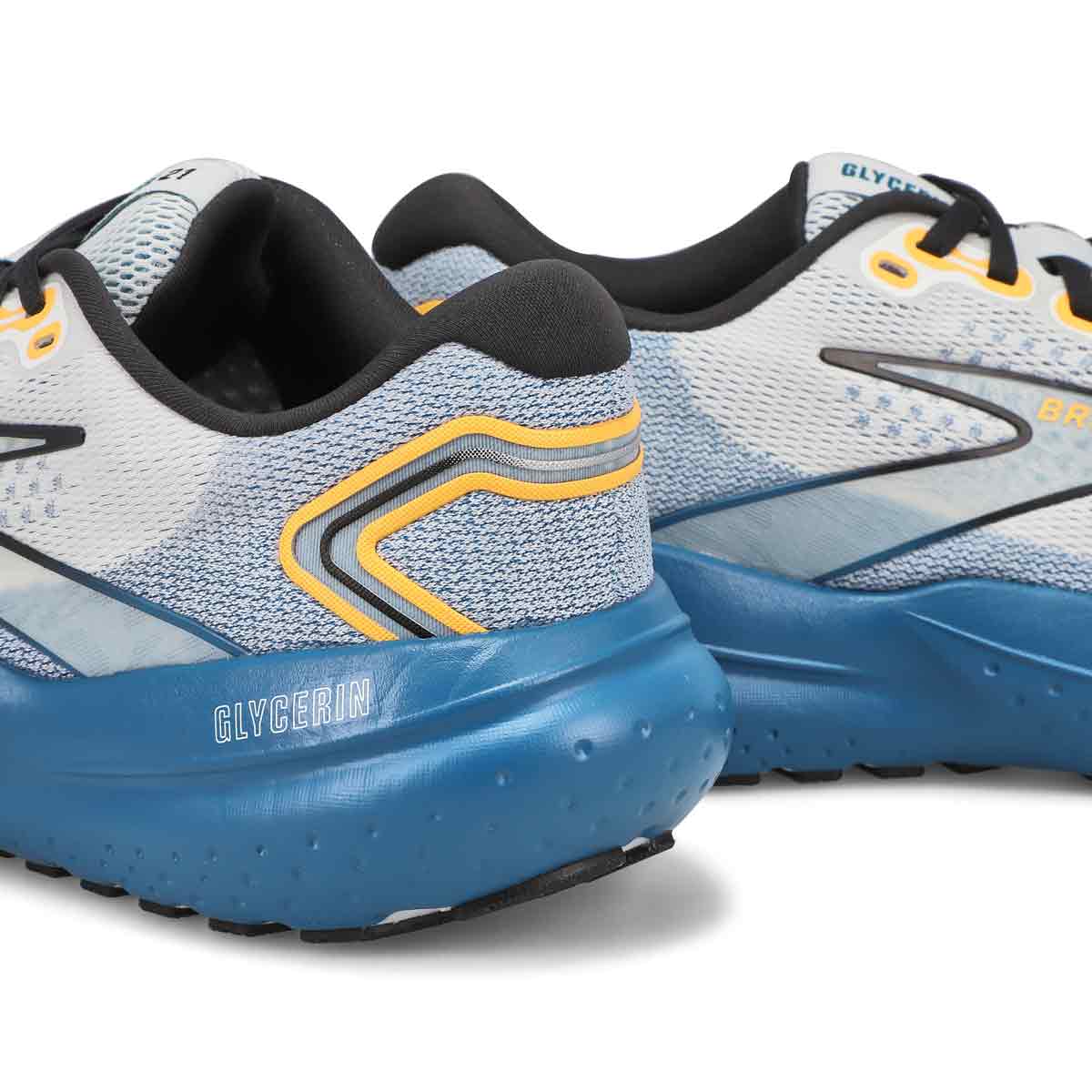 Men's Glycerin 21 Lace Up Performance Runner - White/Sapphire/Orange