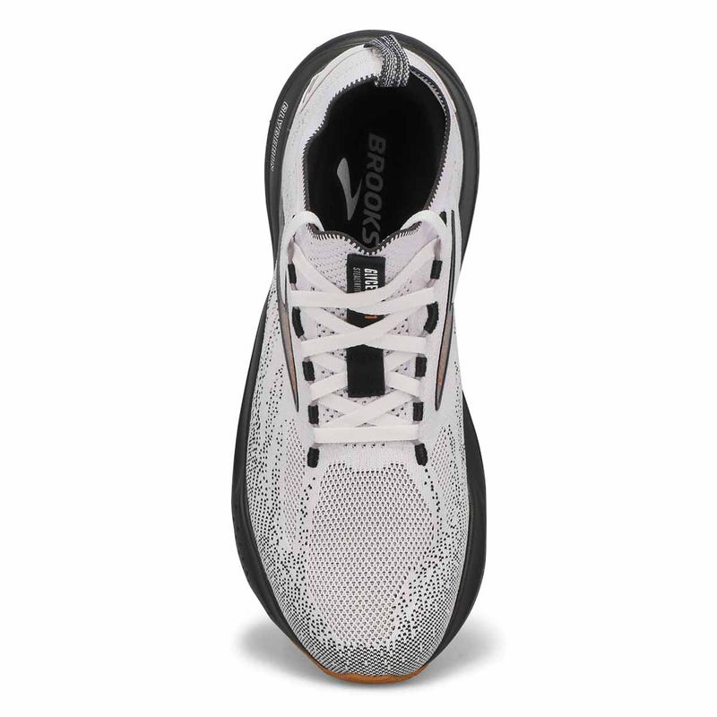 Men's Glycerin StealthFit 21 Lace Up Performance Runer - White/Grey/Black