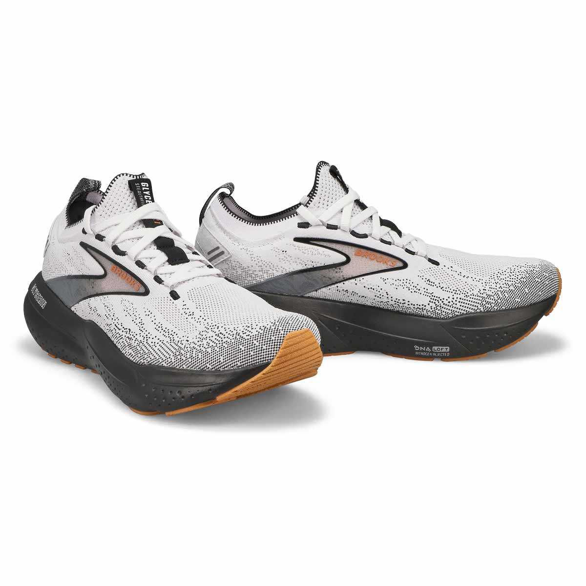 Men's Glycerin StealthFit 21 Lace Up Performance Runer - White/Grey/Black